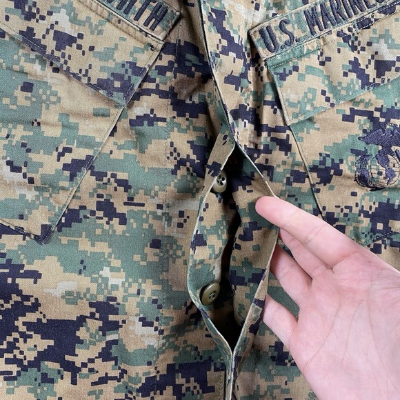 Military Shirt Sz M USMC Marine Combat Blouse Woodland Marpat Digital Camo MCCUU - Picture 8 of 15